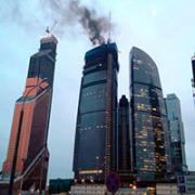 При пожаре в \"Москва-Сити\" пострадал один рабочий