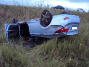 На Ставрополье погиб водитель перевернувшейся иномарки