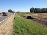 В Новоалександровском районе из-за нарушения правил обгона в больницу попал маленький ребёнок